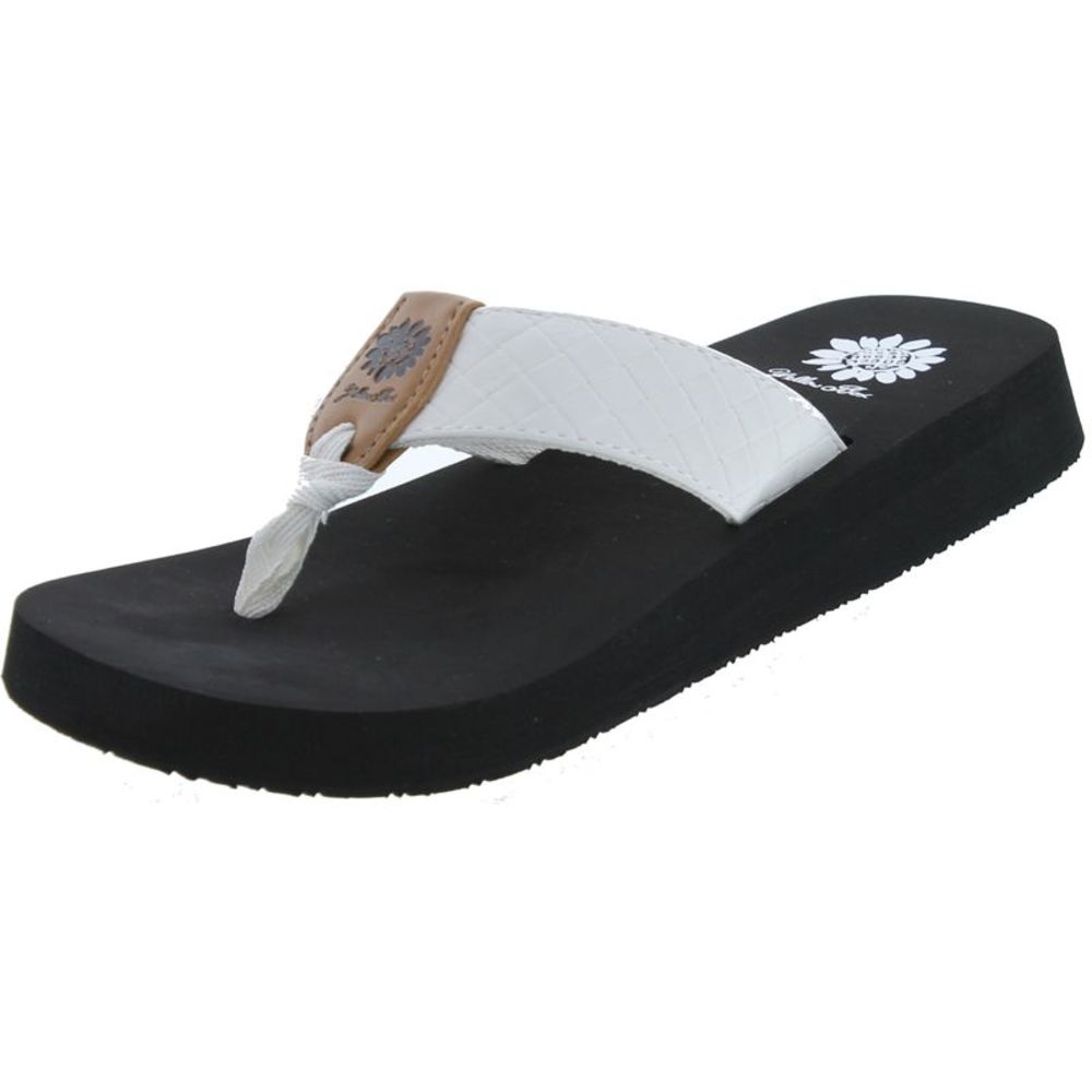 Yellow Box Cocoa White Womens sandals 7.5 NEW
